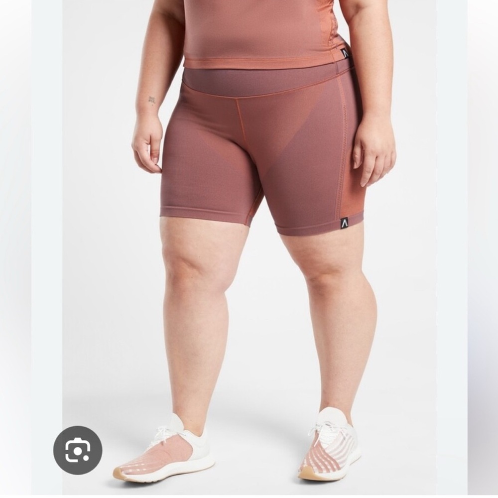 Athleta ALLYSON FELIX plus size 3X legend seamless Women's Rust Bike Shorts NWT